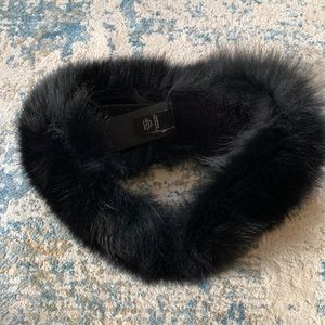 Real fur headband adjustable